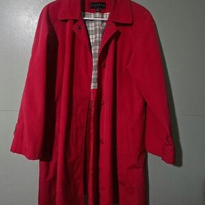 Gallery Bright Red Classic Trench Coat